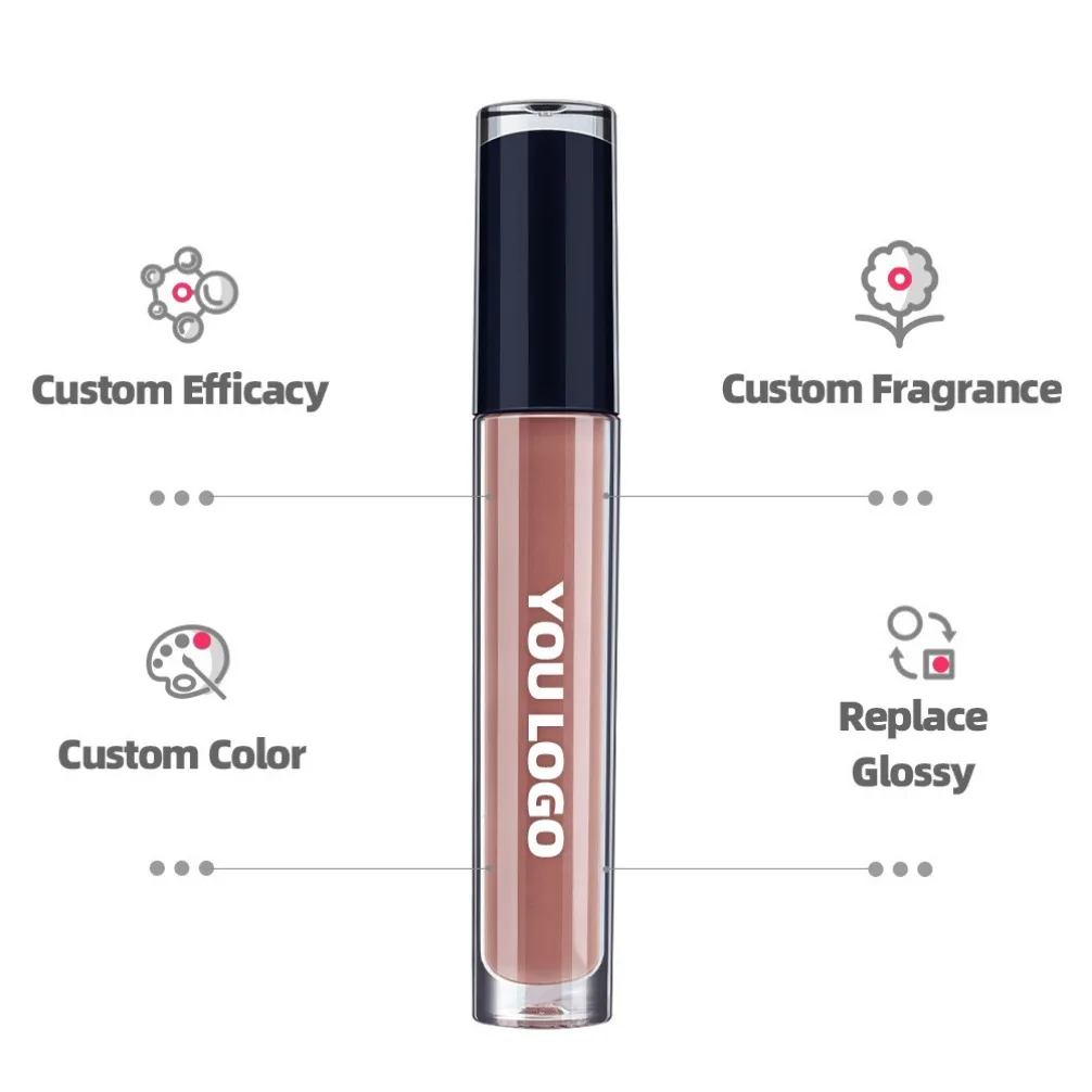 Rossetto liquido opaco velluto da 5 ml Lucidalabbra a lunga durata Etichetta privata vegana Logo personalizzato Trucco Olio per labbra sfuso all'ingrosso