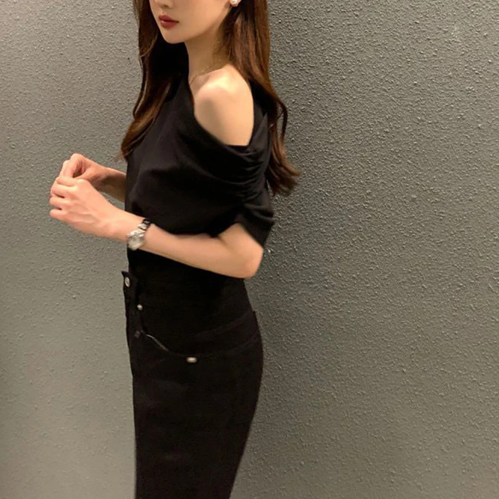 

Летний топ 2025 для девушек: повседневная футболка с коротким рукавом, новинка, одежда для отдыха