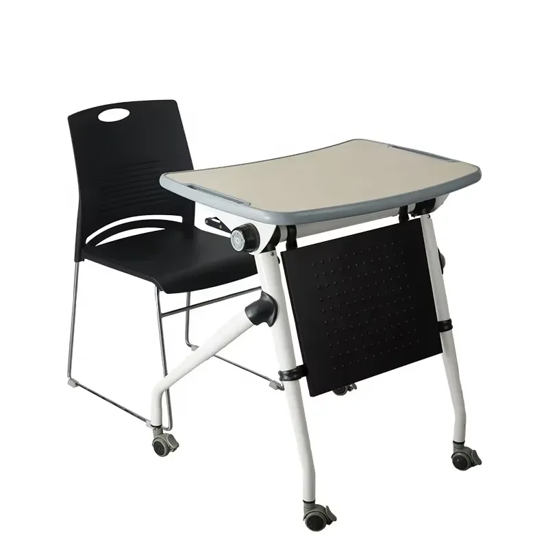 Factory Wholesale School Classroom Folding Desk and Chair Eco-friendly Wood Furniture