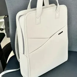White Laptop Backpack 11 12 13.3 14 Inch Office Notebook Sleeve Case Travel Business Handle Computer Bag Fashion Luxury