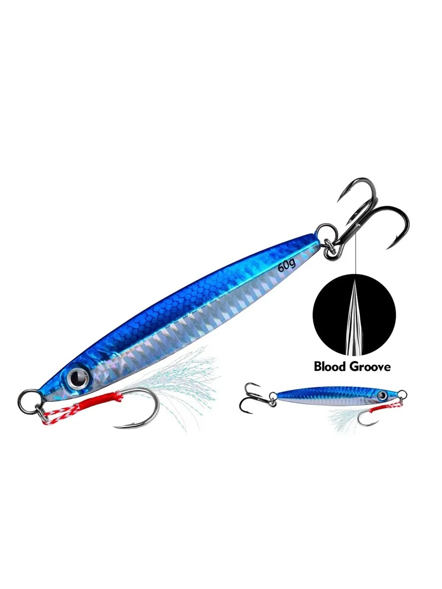 5 szt. Przynęty metalowe 3D Eyes Jig 10g 15g 20g 30g 40g 60g, bioniczna przynęta do połowu z brzegu w wodach słonych, przynęta do rzucania, sprzęt wędkarski, wysokiej jakości haczyk — zdjęcie 2