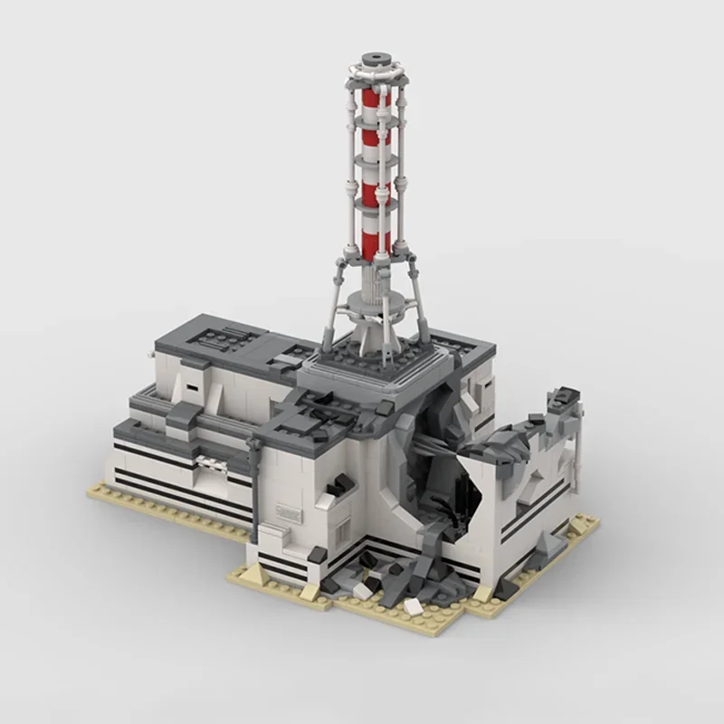 853PCS Large Historical Diorama Moc Building blocks Bricks Kit - Nuclear Plant Event Model - Educational Display for Study.