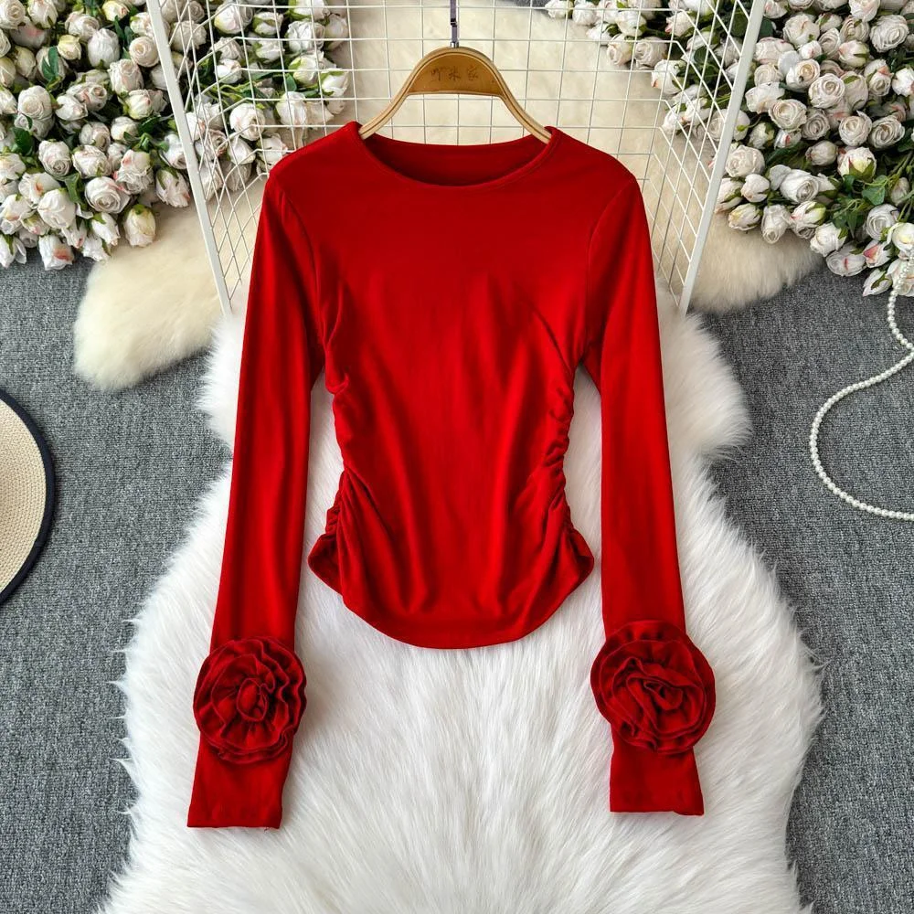 

Футболки с длинными рукавами, женские шикарные хлопковые топы во французском стиле, нерегулярный подол, лоскутное платье, свободная посадка, осенняя офисная повседневная одежда