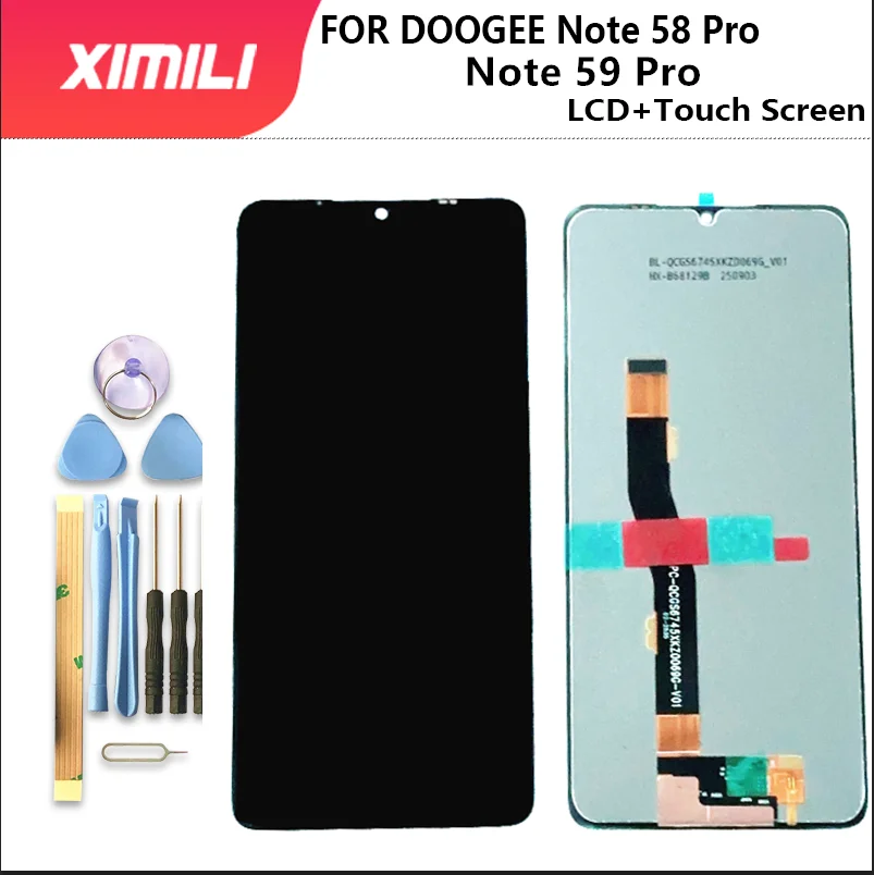 6.75"Origina for DOOGEE Note 58 / Note 59 LCD Screen Touch Screen Mount Replacement for DOOGEE Note 59 Pro LCD NOTE59 Plus creen
