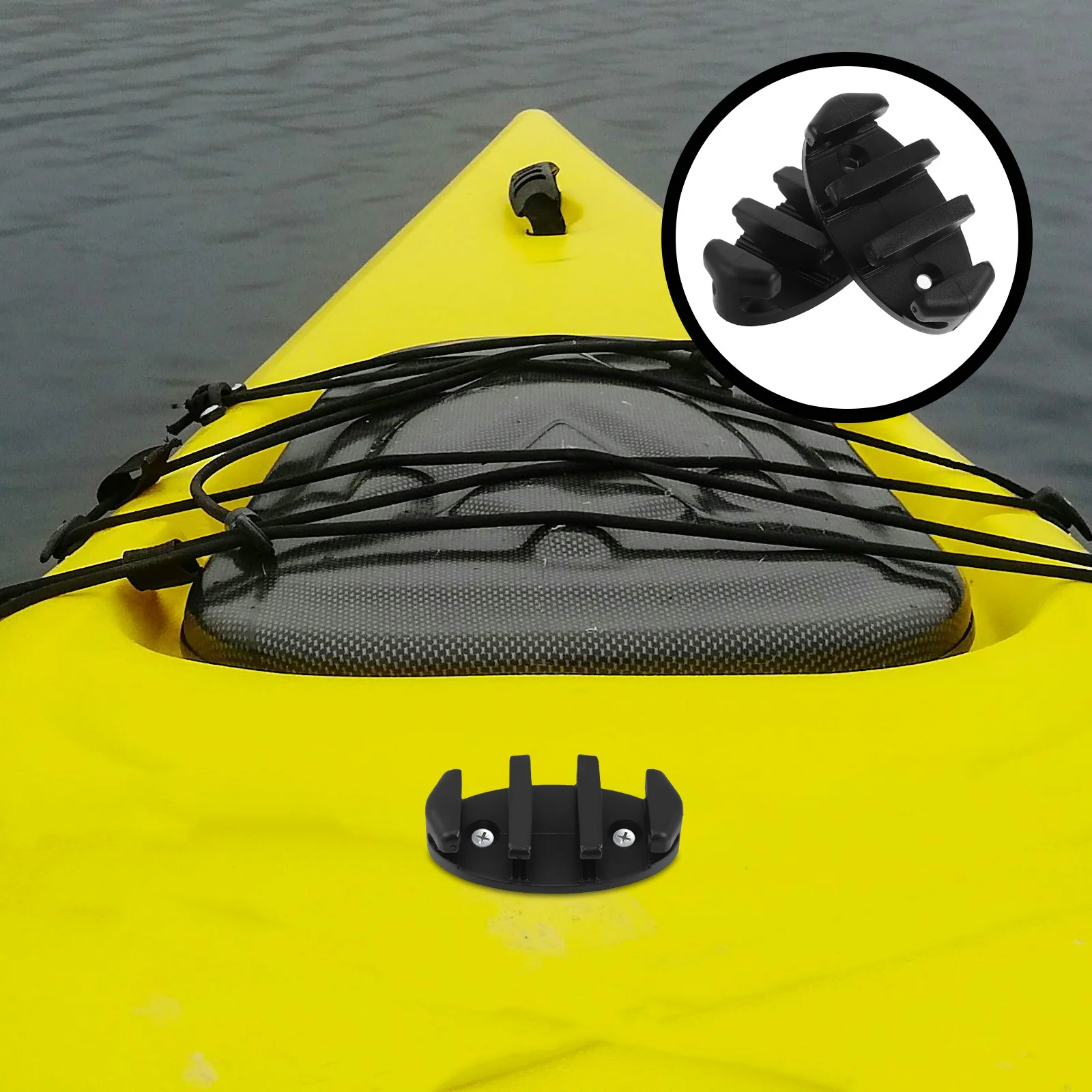 Crampons d'ancrage de Kayak en Nylon, 2 pièces, support de corde solide, taquet de quai de bateau de canoë, accessoires de Kayak, taquet de bateau, attache de canoë