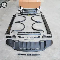 KM for Porsche Cayenne 958 2015-2017 upgrade GTS style bumper body kit front lip rear diffuser