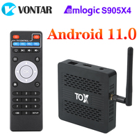 TOX3 Smart TV Box Android 11 4GB 32GB Amlogic S905X4 Wifi 1000M BT 4K Media Player Set top box Support Dolby Atmos Audio