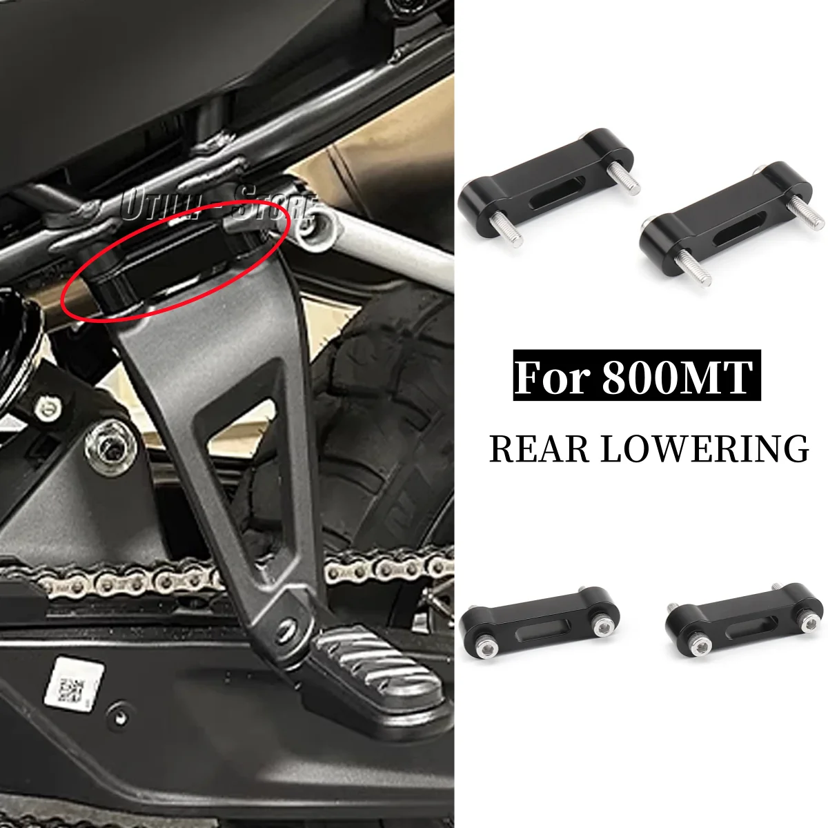

Для CFMOTO 800MT 800 MT 800mt 2023 аксессуары для мотоциклов, нижнее заднее сиденье, педали пассажира, комплект опускания, кронштейн 20 мм, черный