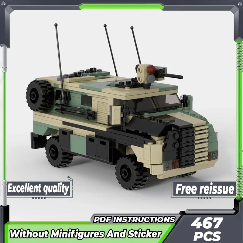 

Military Car Model Moc Building Bricks Bushmaster Troop Carrier Technology Modular Blocks Gifts Christmas Toys DIY Sets Assembly