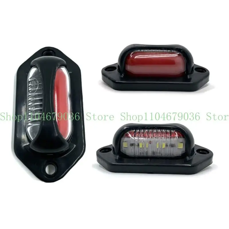 652F 2pcs Running Water Steering Taillamp for Truck Trailer Pickup Cargo 8LED Brake Lamp Car Side Marker Rear Light