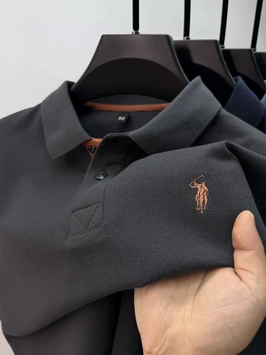 Imagen 2 del producto Polo de manga corta para hombre de marca de alta gama de algodón 100% puro camiseta clásica Paul con bordado de caballo personalizada a la moda de verano