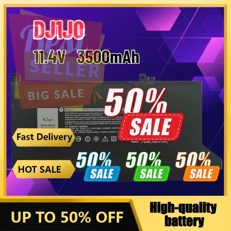 

【Fast Delivery 】New DJ1J0 42Wh Battery For Dell Latitude 12 7280 7290 E7280 E7290 13 E7390 E7380 14 7480 7490 E7480 E7490