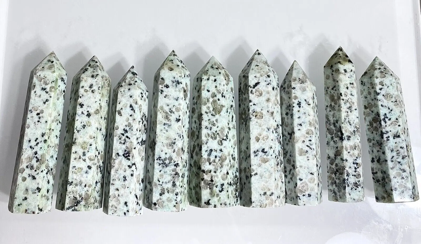

Wholesale Lot 2 Lbs Natural Kiwi Jasper Obelisk Tower Point Crystal Energy