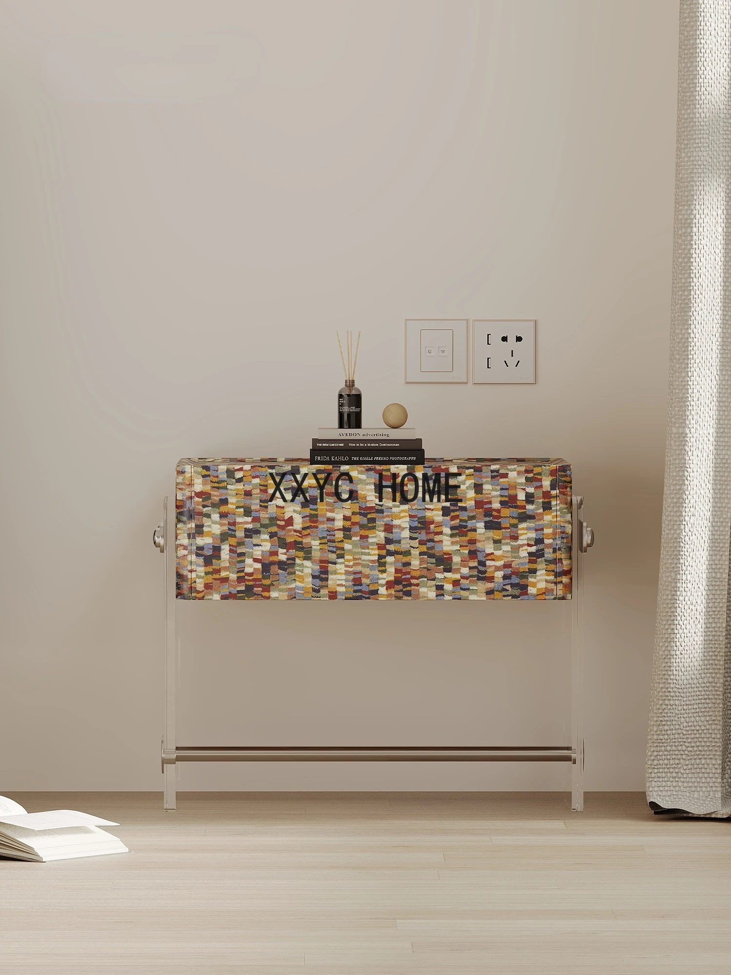 Bedside Advanced Artistic Acrylic Storage Cabinet Creative Bedroom Bedside Storage Cabinet