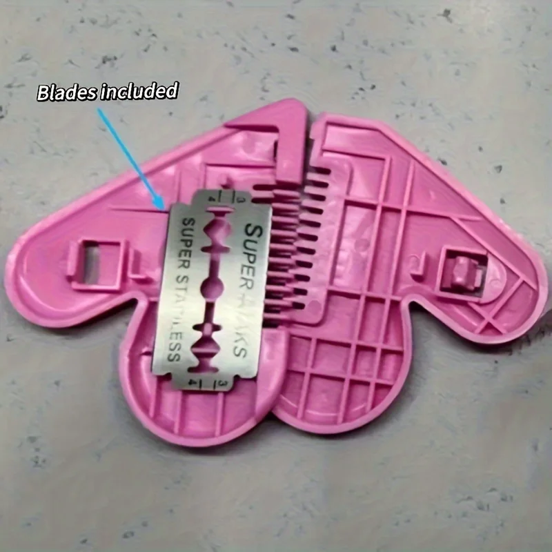 أداة تشذيب شعر العانة الوردية المحمولة للنساء ، أداة تشكيل خاصة وحصرية ، شفرة مشط ، 1 * *