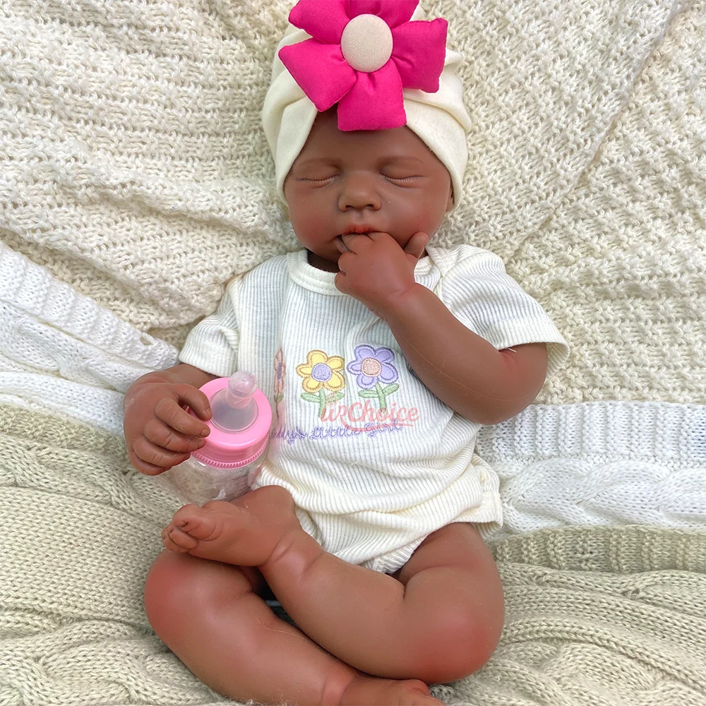 20 "Molle Platino Silicone Reborn Baby Doll Loulou Solido Silicone Rebirth Baby Girl/Boy Bambola fatta a mano Regalo di compleanno per bambini