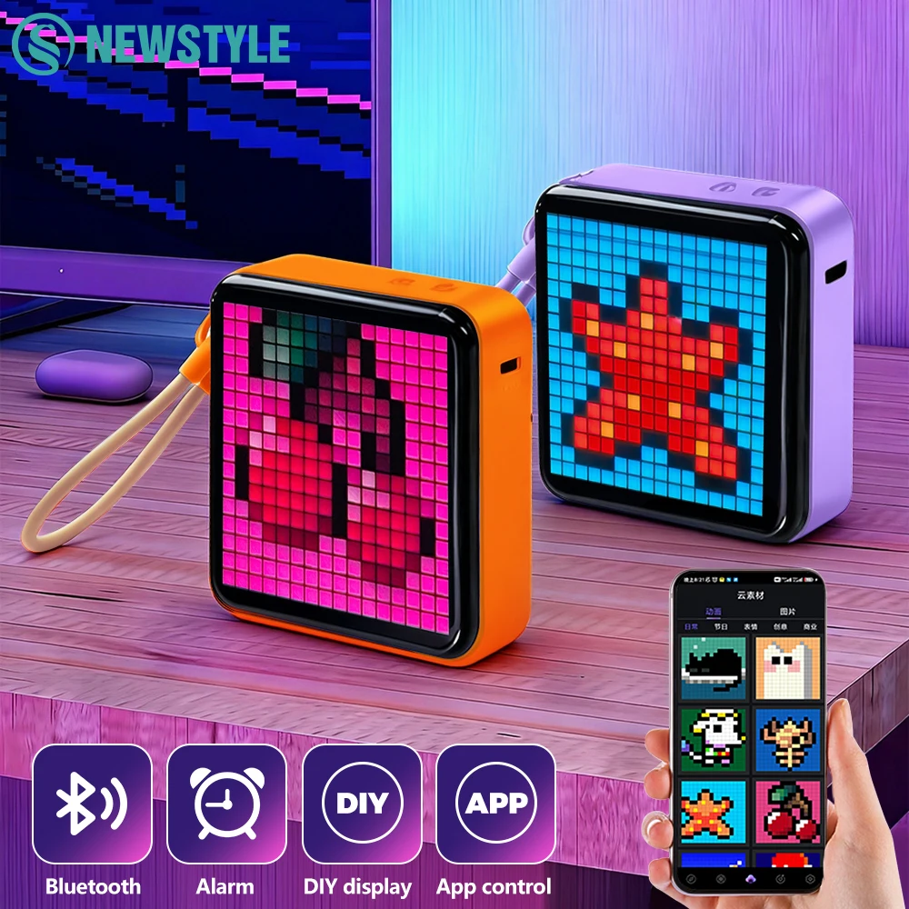 

Светодиодный пиксельный дисплей, ночник, DIY дисплей, матричная панель с забавным текстом и цифровыми часами, декор игровой комнаты для детей и взрослых