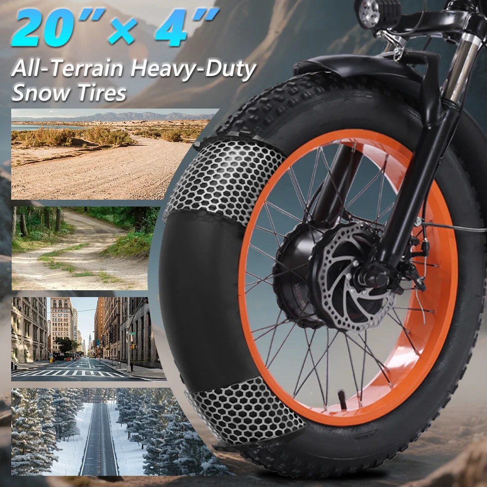 دراجة ثلاثية العجلات كهربائية للبالغين، دراجة كهربائية بقدرة 500 وات، دراجة كهربائية، مقاس 20 بوصة × 4.0 بوصة، دراجة كهربائية بإطارات عريضة، دراجة كهربائية ذات 3 عجلات