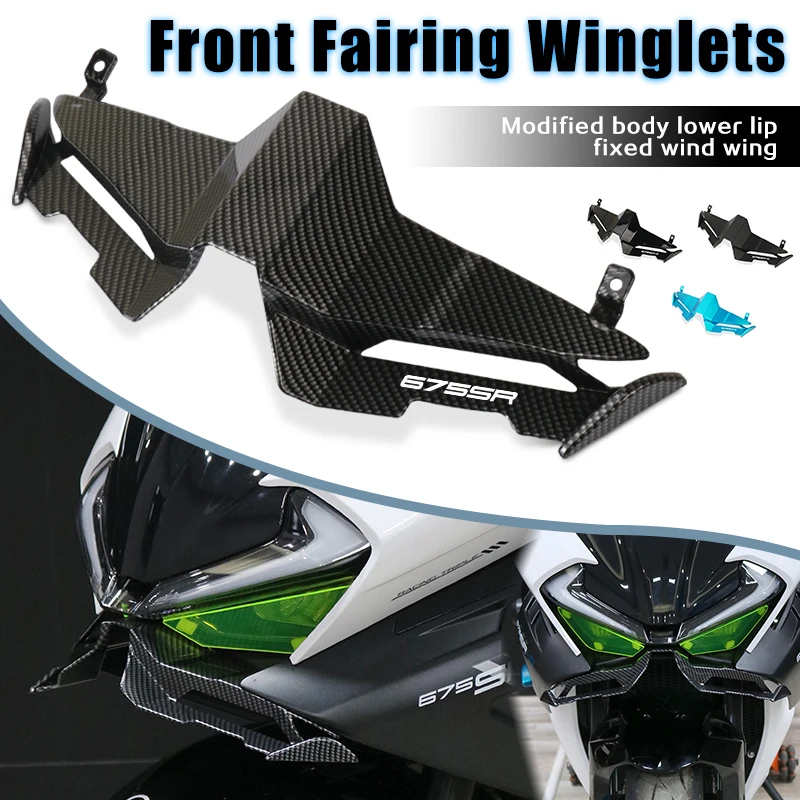 Motorrad-Zubehör Frontverkleidungs-Winglets Aerodynamische Flügelabdeckung Schutzgarnitur für 675SR 675SR-R 2024-2025