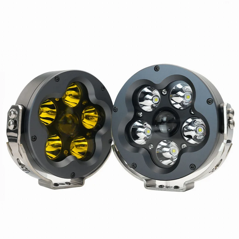 6 Inch Black Yellow Round Off Road Led Work Light 12V Led Car Spotlights