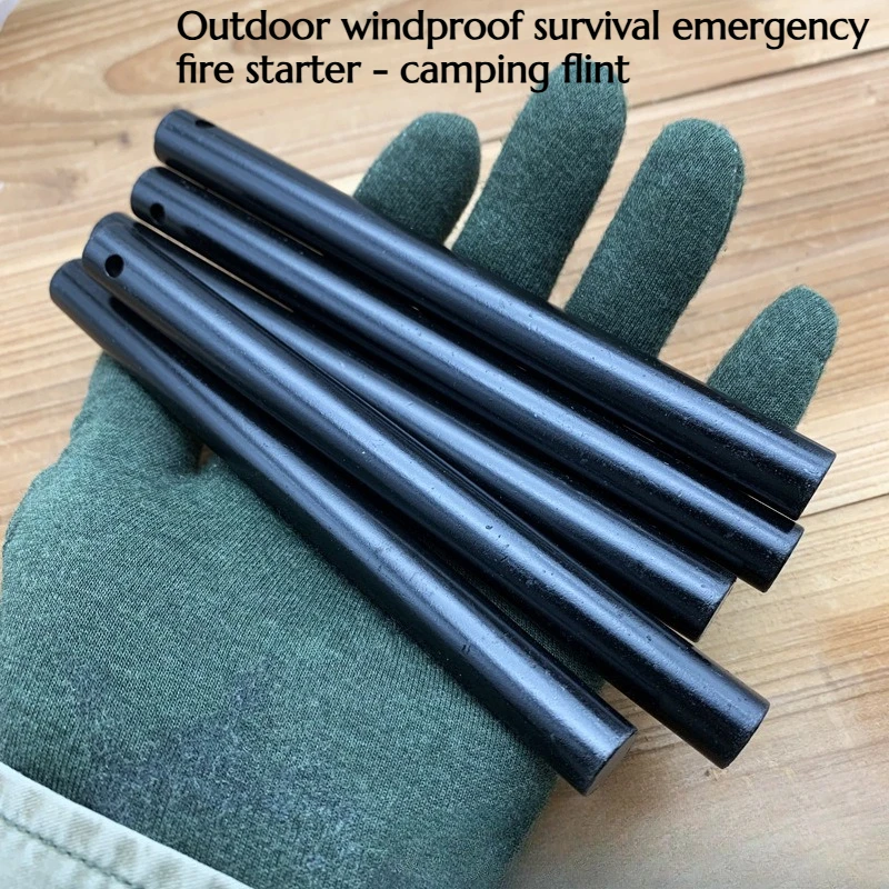 2PCS Large-sized Solid Fire-starter Magnesium Rod for Outdoor Survival Camping Hiking Emergency Fire-making Tool