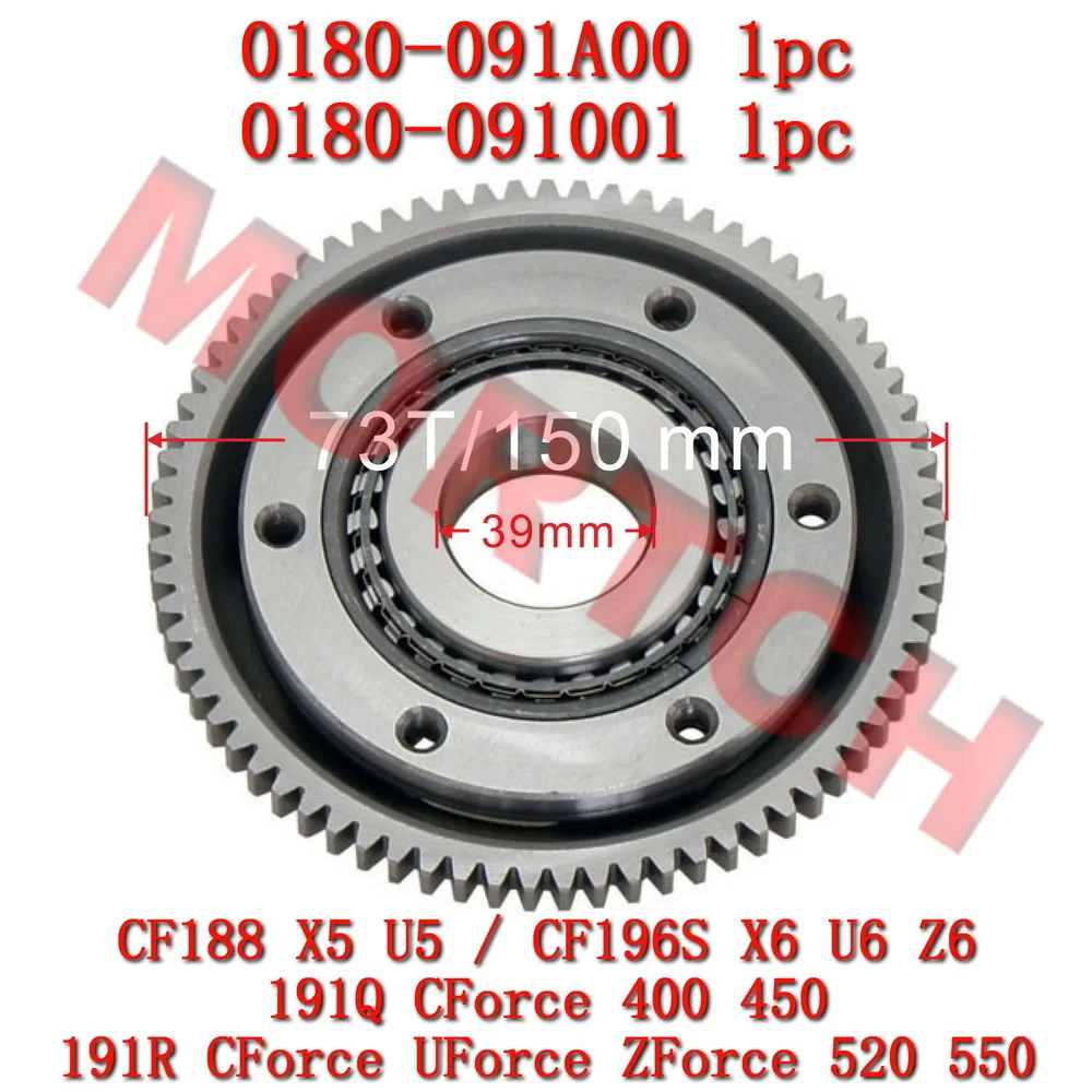 

CFMoto 0180-091A00 Overrunning Clutch For ATV UTV SSV Accessories CF600 cf625 X6 U6 Engine 196S-B 196S-C 600cc CF Moto Part
