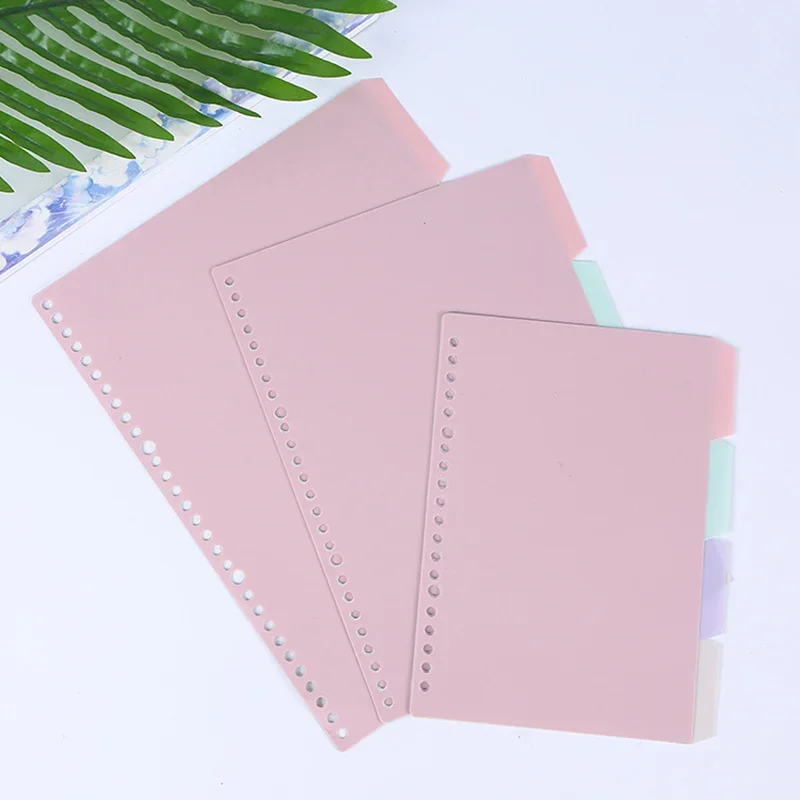 4Pcs/set B5 A5 A6 Binder Index Dividers Index Page for Loose-leaf Notebook Scrapbook Stationery Bookmark School Office Supplies