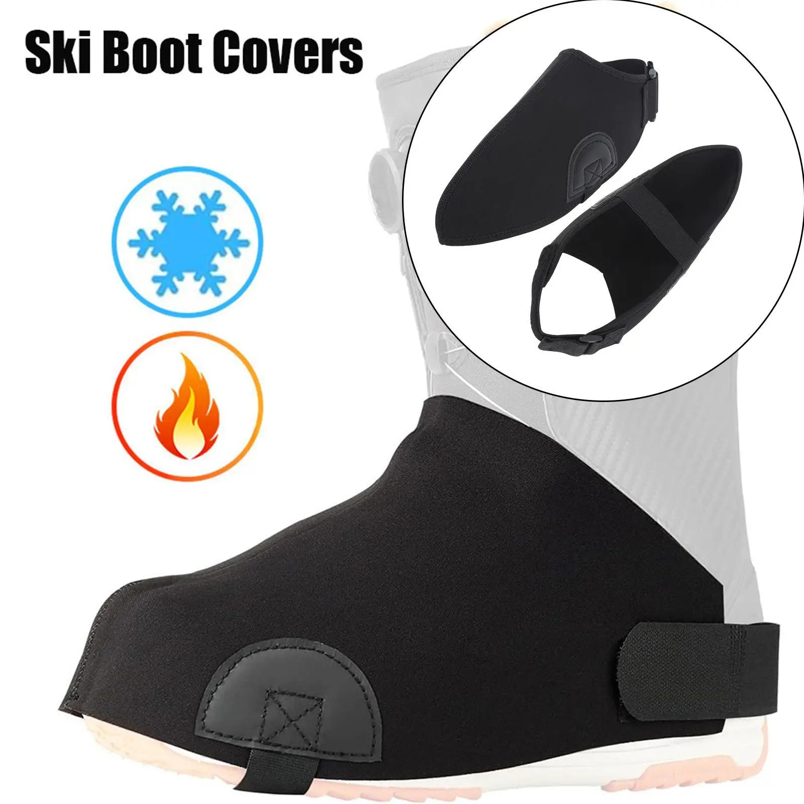 أغطية أحذية التزلج الخارجية المحمولة غير القابلة للانزلاق والرياح لتدفئة الأحذية الأنيقة #4