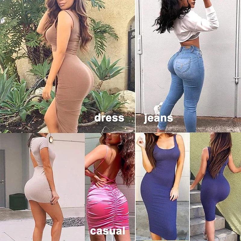 Dimmkof Sexy Buttock Shapewear Women\'s Seamless Thigh Smooth High Waist Tummy Control Underwear Steel Bones Push Up Butt Panties
