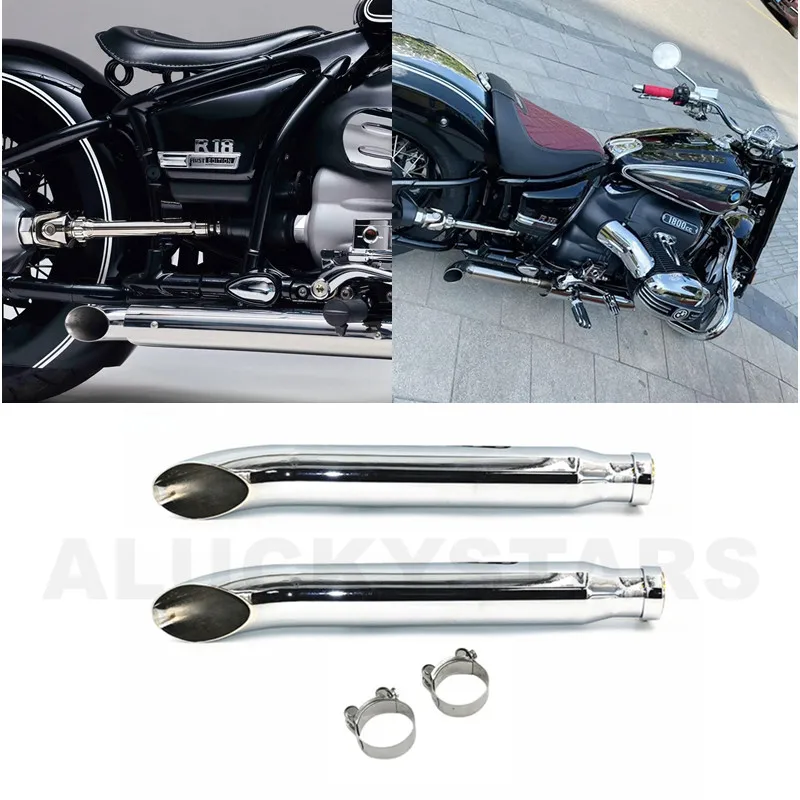 Tubo de escape silenciador corto GP para motocicleta, deslizamiento, para BMW R18 Classic 100 años, R18B Bagger Roctane Transcontinental