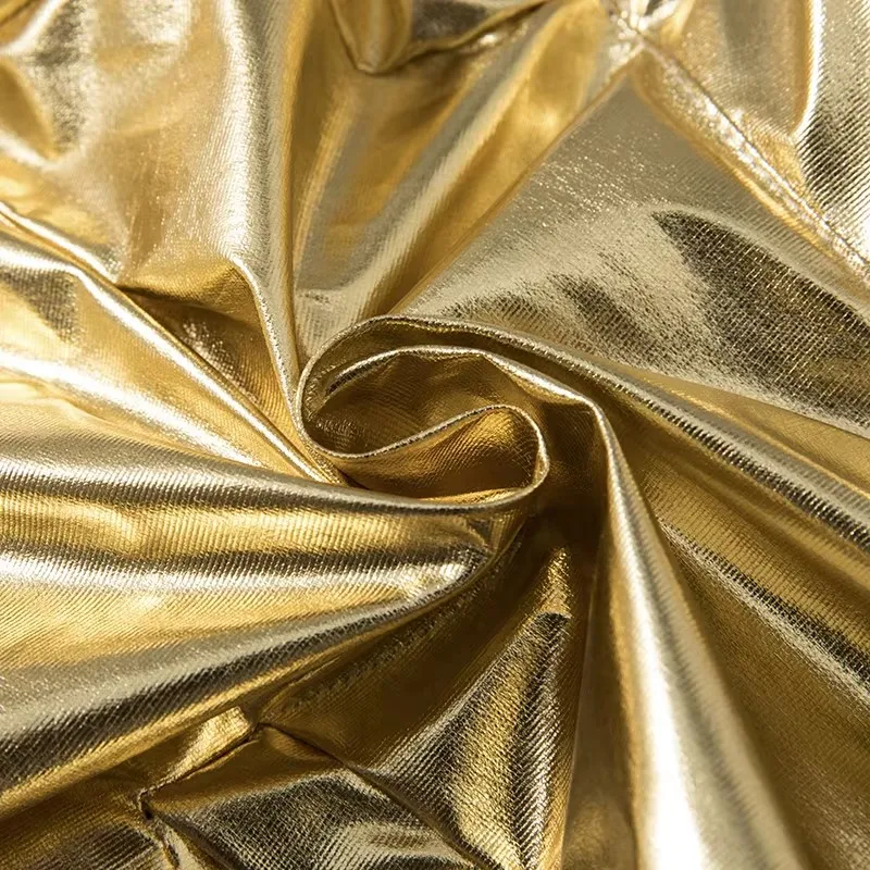 Shiny Metallic Gold Sweatpants Joggers for Men Streetwear Hip Hop Pants Nightclub Stage Singer Costume Autumn Solid Trousers