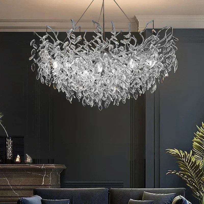 Luxury Modern Crystal Ceiling Chandelier Led Pendant Lamp Dining Living Room Bedroom Home Decor Wall Light Hanging Light Fixture image 5
