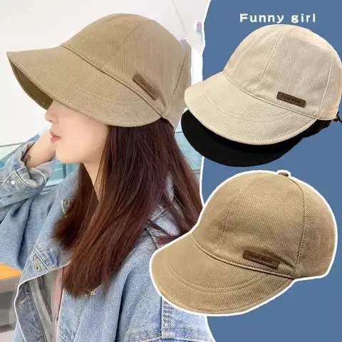여성용 접이식 Sunhat 여름 야외 해변 어부 모자 선 스크린 UV 보호 모자 조정 가능한 코튼 와이드 브림 버킷 캡