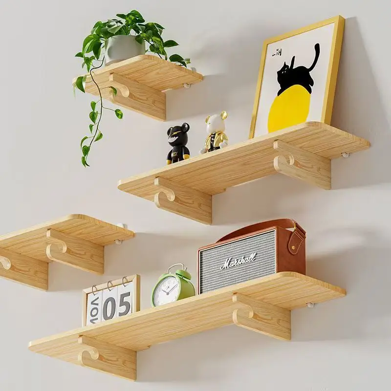 Wall-mounted storage rack, wall-mounted straight-line board bracket bracket without drilling