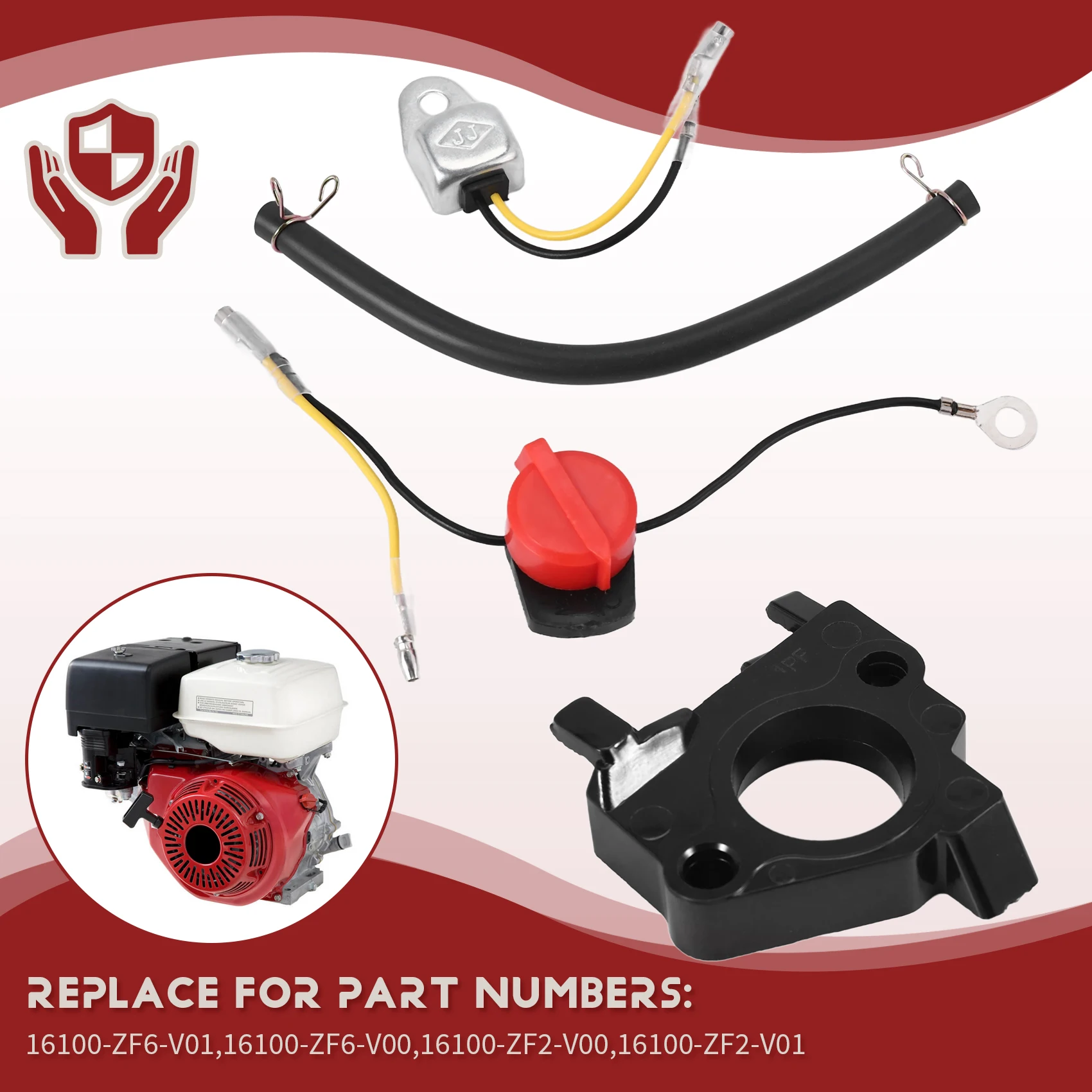 Carburatore per motore Honda GX340 11HP GX 390 GX390 13HP con kit di ricarica filtro aria A002