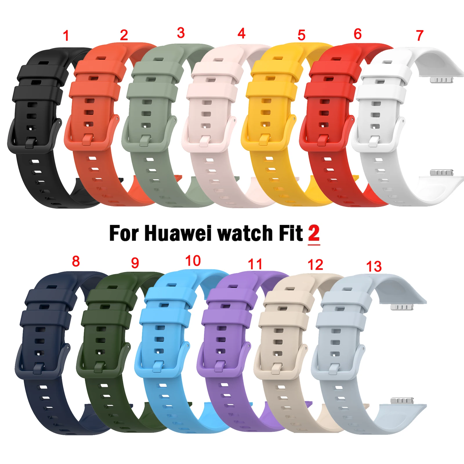 Tali Jam Tangan Pengganti Silikon Lembut untuk Jam Tangan Huawei Fit 2 Fit2 Jam Tangan Gelang Korea