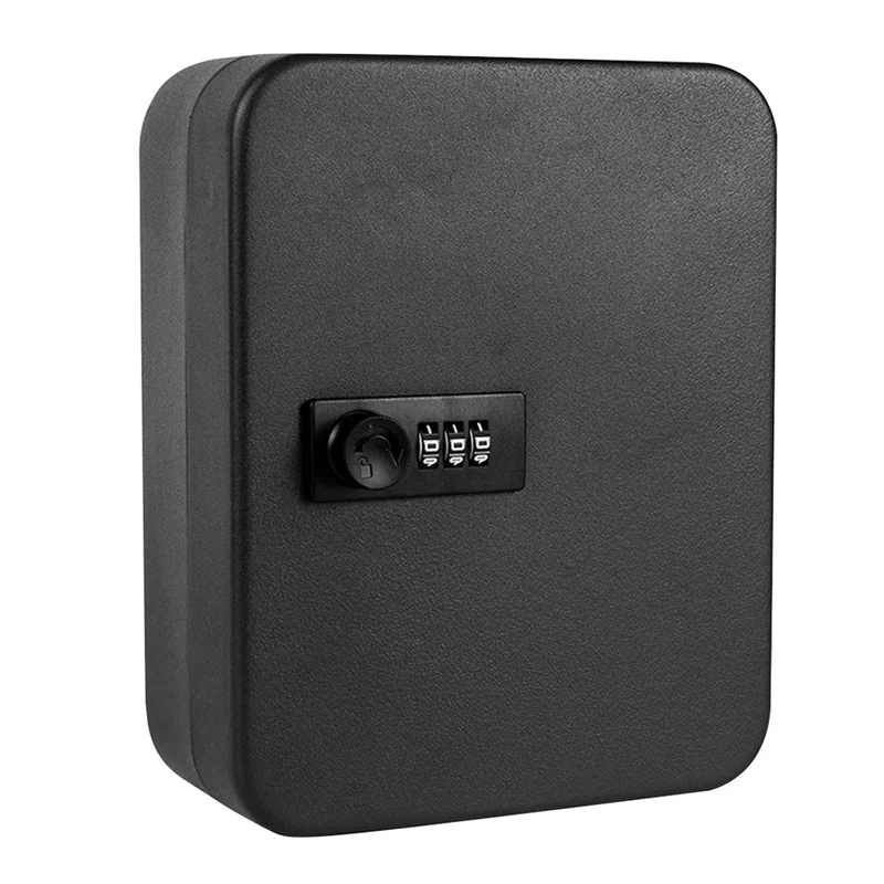 B68A Combination Key Cabinet 20 Key Hooks Key Box Wall Mounted Locking Key Organizer Key Cabinet Security Lock Box