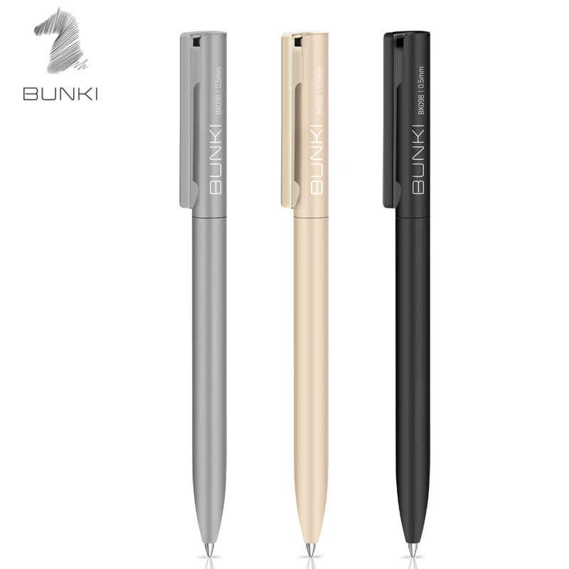 

BUNKI Premium Metal Gel Pen - Rotating Dual-Tip Retractable Pen for Office, School & Business Writing - Sleek Design