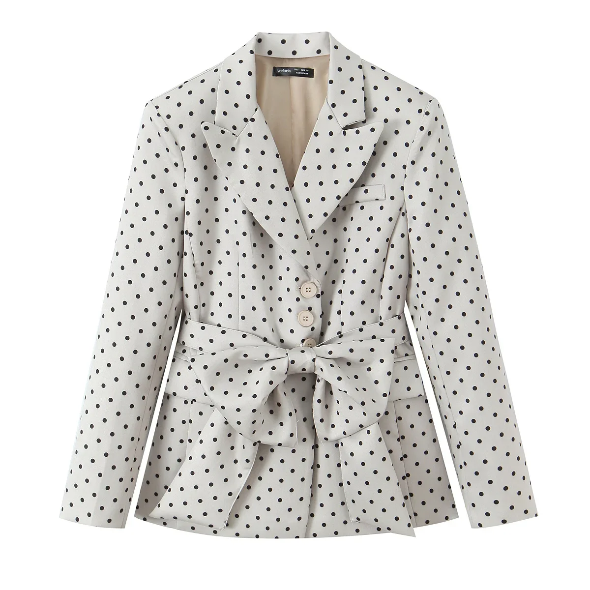 Polka Dot Women Trench Coat Spring Autumn Female Chic Double Breasted With Belt Jacket Lady Casual Ol Streetwear Windbreaker Top