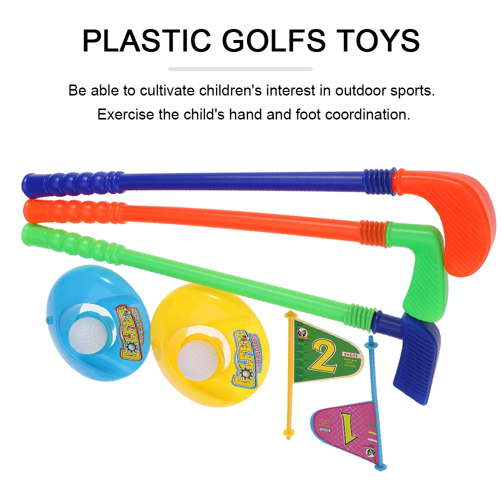 Golf Set Toddler Boy Outdoor Toys Kids Game Golfs Suits Plastic Golfer for Children Parent-child