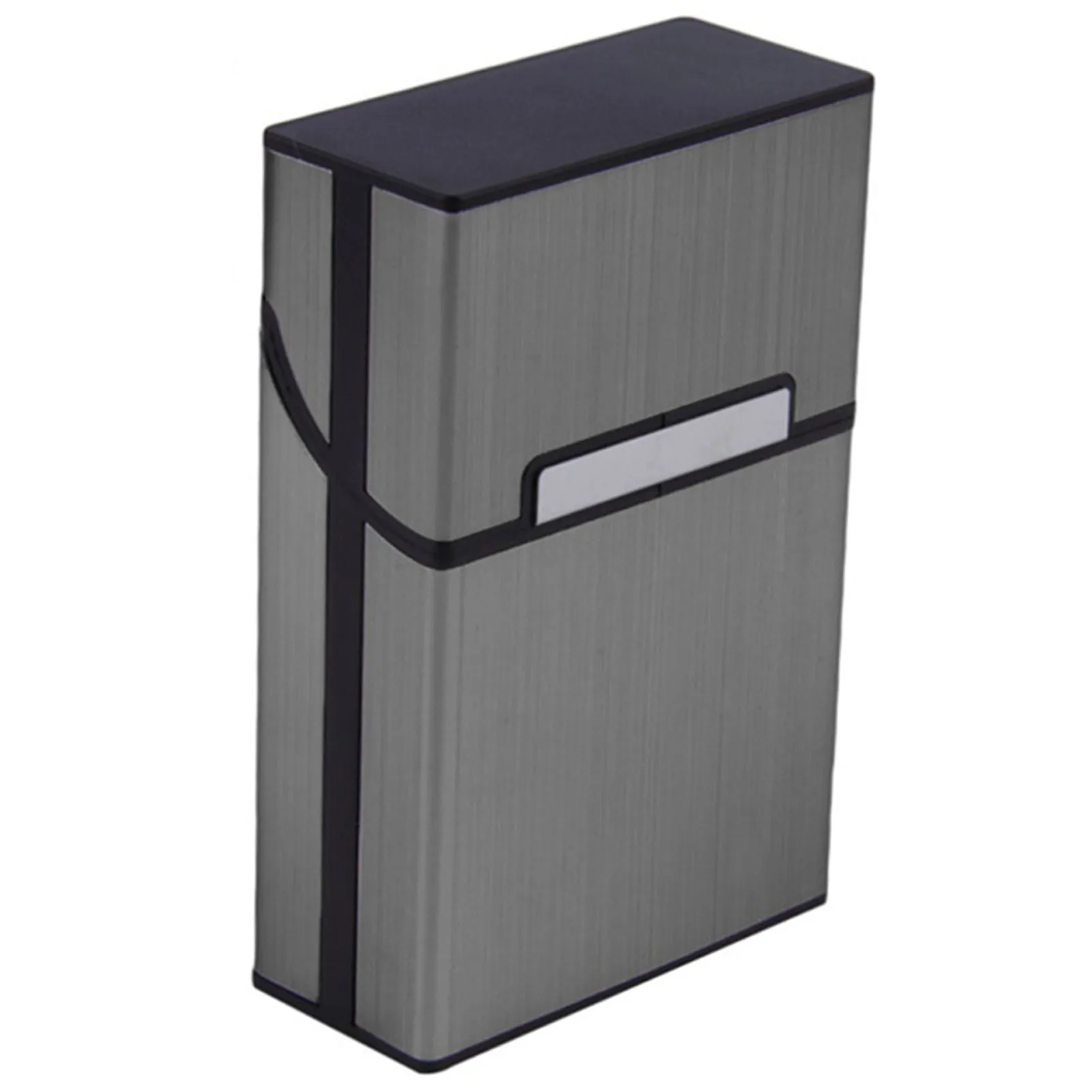

20 Capacity Aluminum Alloy Cigarette Case Durable Portable Large Storage Box American Style Square Design For Business Occasions