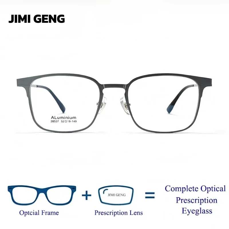 

Men's Casual Glasses Anti Blue Light Reading Glasses Progressive Prescription Glasses Aluminum Magnesium Material Ultra Light
