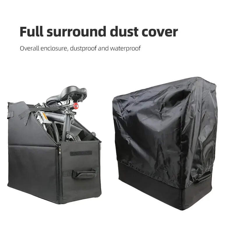 Portable Folding Bike Storage Box For Brompton Bicycle Storage Dustproof Box Waterproof Car Trunk Transport Large Storage