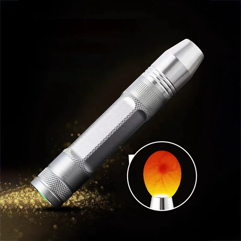 Bright Incubator Eggtester Egg Cold white LED flashlight lighting Candling Lamp Jewelry jade glare Torches jade Incubation tools