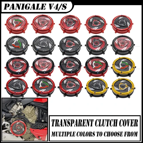DUCATI 파니갈레 V4 1100 2018-2023 V4S V4 S 18-23 클러치용 투명 엔진 측면 보호 커버 개조 알루미늄