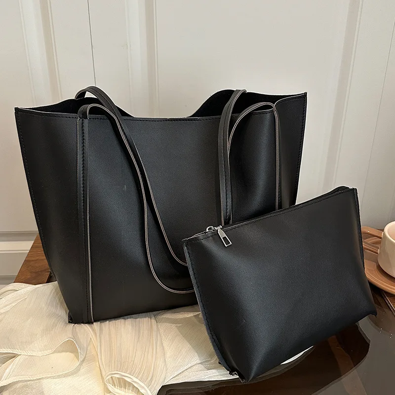 حقيبة كتف نسائية ذات سعة كبيرة، حقيبة حمل متعددة الاستخدامات، إغلاق مغناطيسي، مقاومة للاهتراء، نمط كاجوال بسيط