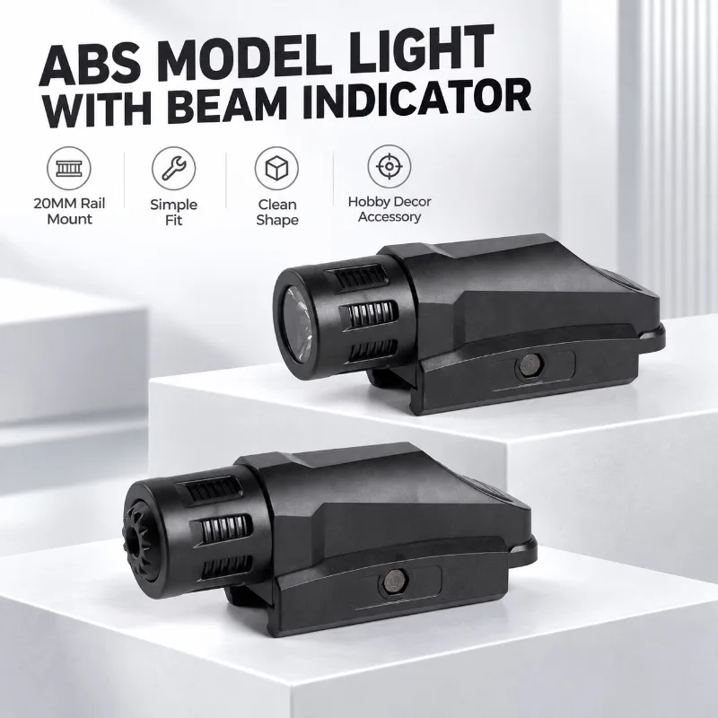 Rail Mounted ABS Hobby Model Light Beam Indicator Decorative Accessory for Collection