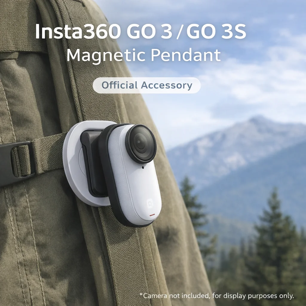 

Магнитный крепежный зажим Insta360 GO 3 / GO 3S, 360° ° Вращающееся крепление POV на грудь для кепки или повязки на голову, официальный аксессуар