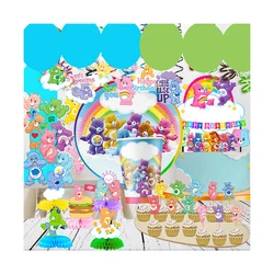 Care Bears Rainbow Bear Theme Birthday decorations table decoration & accessories plates sticker children Party supplies