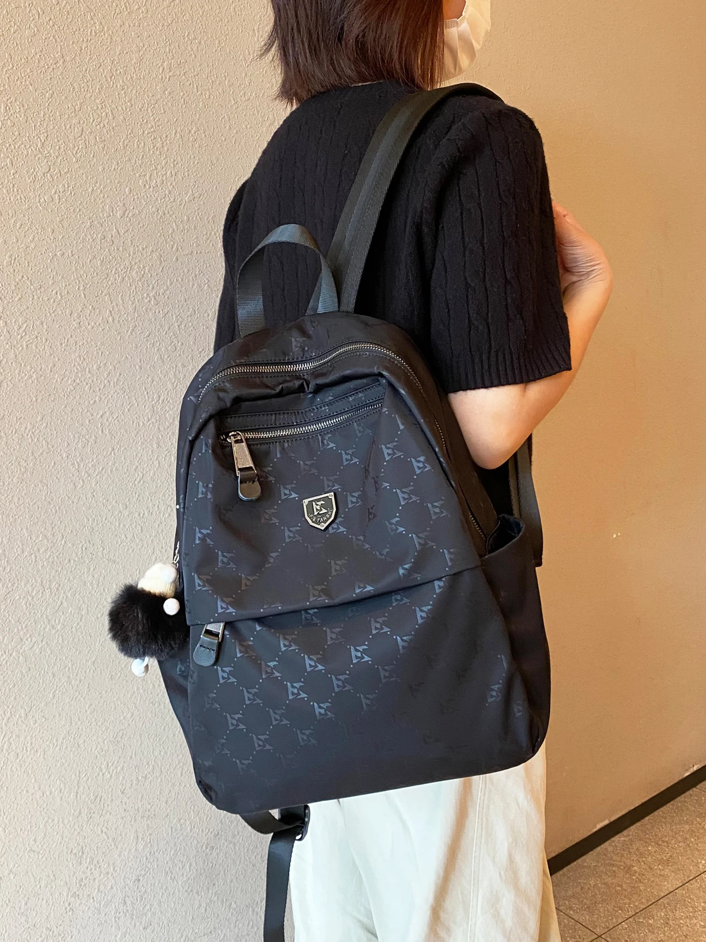 casual-outdoor-nylon-backpack-double-shoulder-print-multi-pocket-2026-trendy-unisex-leisure-bookbag-soft-waterproof-with-comp